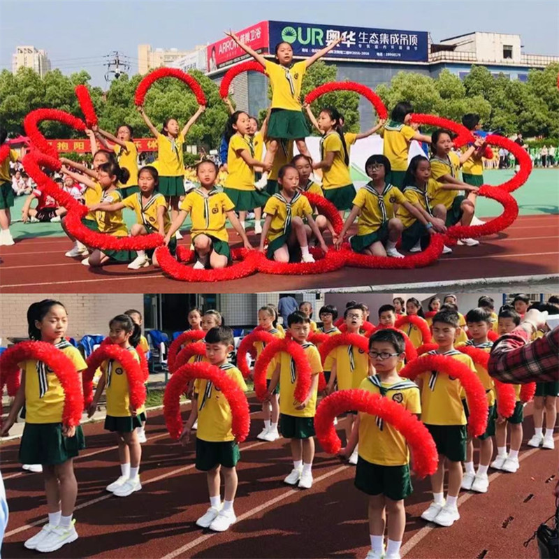 Games props flower ring square throwback flowers 2021 Fall School Admission for students Opening Ceremony refuelling