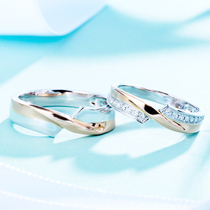 18K gold diamond ring bicolor infinite love coursework wedding diamond ring custom platinum wedding ring male and female couples to the ring