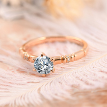 One Carat Rose Gold Diamond Ring Women 18K Color Gold Six Paws Diamond Ring Custom Platinum Wedding Courseage Couples Ring