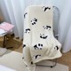 Soft fufu cute panda bang bang warm blanket thickened autumn and winter new nap warm sheet milk fleece blanket