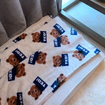 New TED bear printed double-sided flannel homewear pajamas small blanket plush fabric fabric