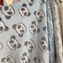 Offset Panda head double-sided flannel fabric autumn winter T-shirt pajamas clothing fabric pet clothes velvet fabric