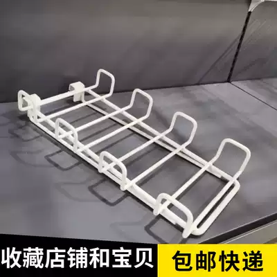 Supermarket shelf display rack beam skate adhesive hook thickened shelf load rack gray white Black