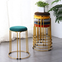 Stools that dont take up space for home eating can stack modern minimalist wind small and luxurious fashion art circles can be stacked