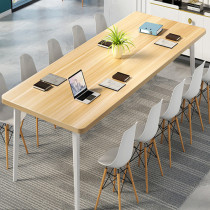 Company desk simple 10 People conference table Nordic Style 8 people 3 meters long table 1 6 meters small negotiation table