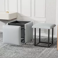 [Черная полка] Светло-серый-Кожа наппа [Флагманская модель] 45*45-Толстый латекс