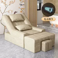 【Модернизированная утолщенная】 Бархатная ткань шампанского без подлокотников электрическая модель