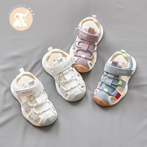 Дышащие нескользящие детские летние сандалии для раннего возраста, спортивная обувь, 1-3 лет