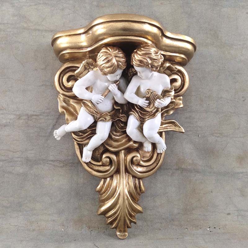 French crafts flowerpot support European angel wall hanging wall decoration retro partition storage rack wall decoration bracket