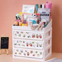 Cosmetics storage box Lipstick Skin care products Dust dresser shelf Household large capacity drawer net red