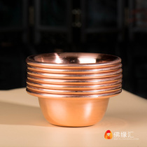 Buddha supplies pure copper red copper water supply bowl water supply cup seven water supply cups Buddha cup set of 7
