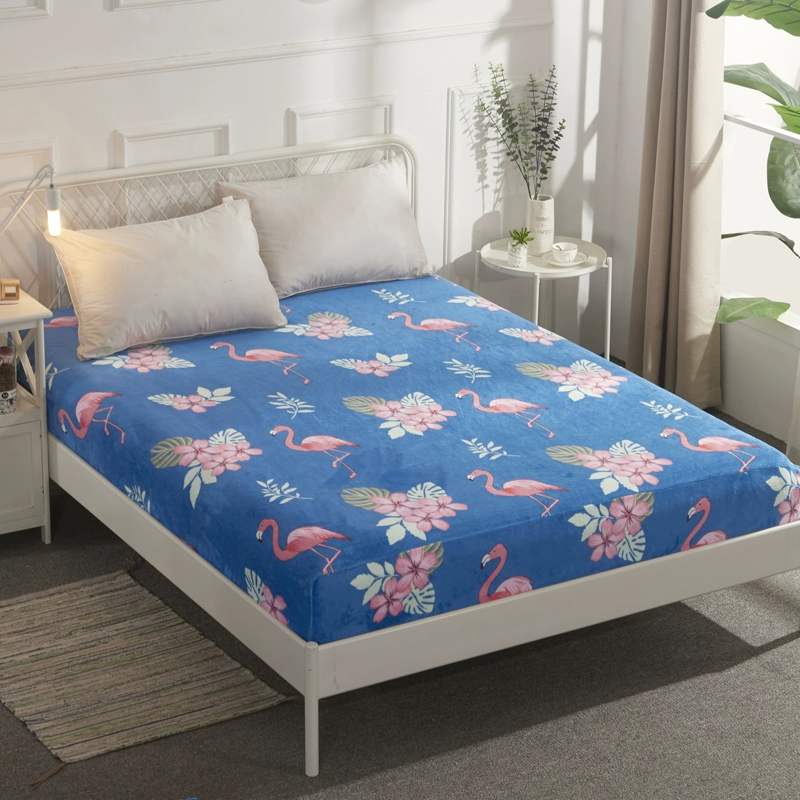 Nệm ấm dày Tấm trải giường đơn lông cừu san hô flannel Nệm bọc 1,2m bảo vệ 1,5 m / 1,8 Ga phủ giường