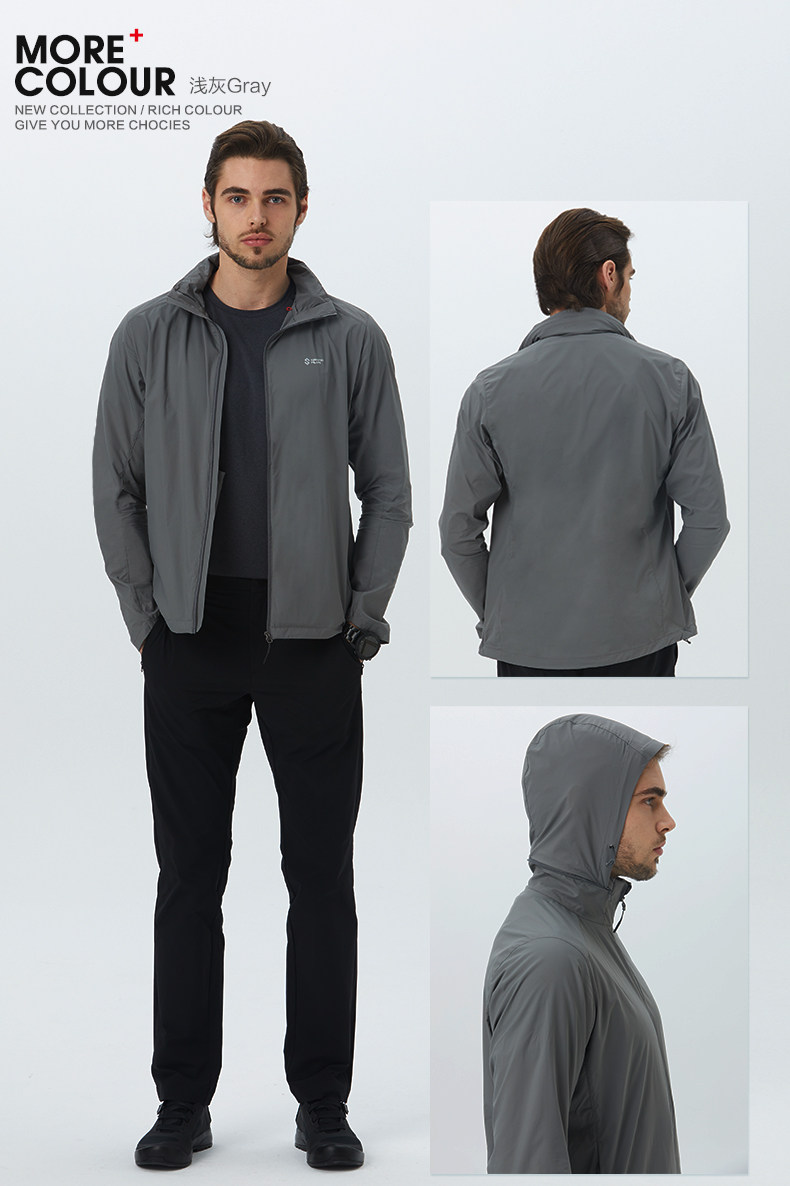 Sanfo Plus 三夫户外 UPF50+防晒防泼水透气 男式皮肤风衣 天猫优惠券折后￥243包邮（￥503-260）2色可选