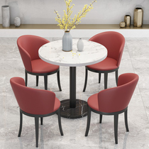  Negotiation table and chair combination Light luxury modern simple shop sales office leisure reception table and chair Nordic balcony small round table