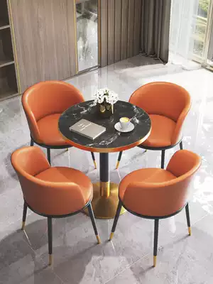 Light luxury reception negotiation table and chair combination business sample House exhibition center leisure reception negotiation rest area shop small round table