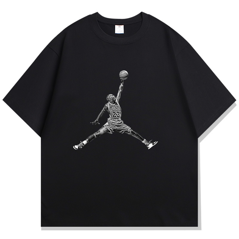 Short-Sleeved Men's T-Shirt, Pure Cotton, Trendy Brand, Half-Sleeved Clothing, 2026 Summer New Style, Men's Loose Casual Sports Top