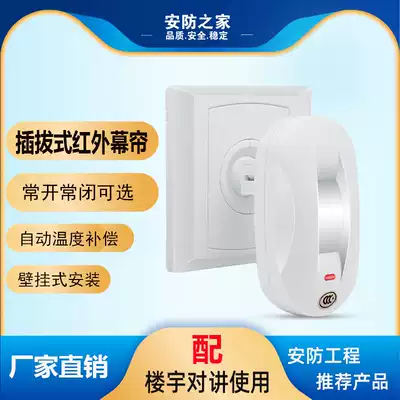 HRS-823D infrared curtain detector 86 box plug-in intrusion sensor door and window alarm