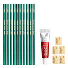 晨光10支铅笔+1支水彩颜料