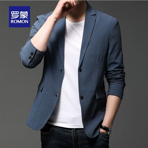 Мужской модный весенний трендовый пиджак классического кроя для отдыха, в корейском стиле