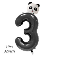 New Cute Giant Panda Balloons Panda Aluminum Film Balloon Cartoon Animal Birthday Party Decoration Arrangement