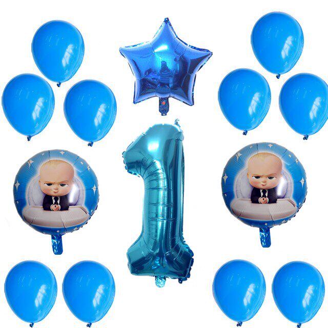 2020 bossbaby baby party Decoration cartoon Baby 32 inch digital boss aluminum foil Balloon Living Room