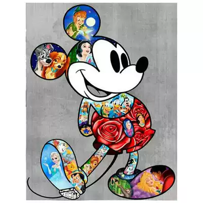 New Minnie square diamond Mickey 5d diamond painting Mickey Mouse living room cartoon children's room