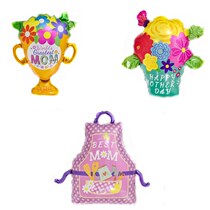 New Mothers Day Apron Trophy Flower Garden Aluminum Film Balloon Mothers Festival Series Styling Decorated Balloon Kindergarten