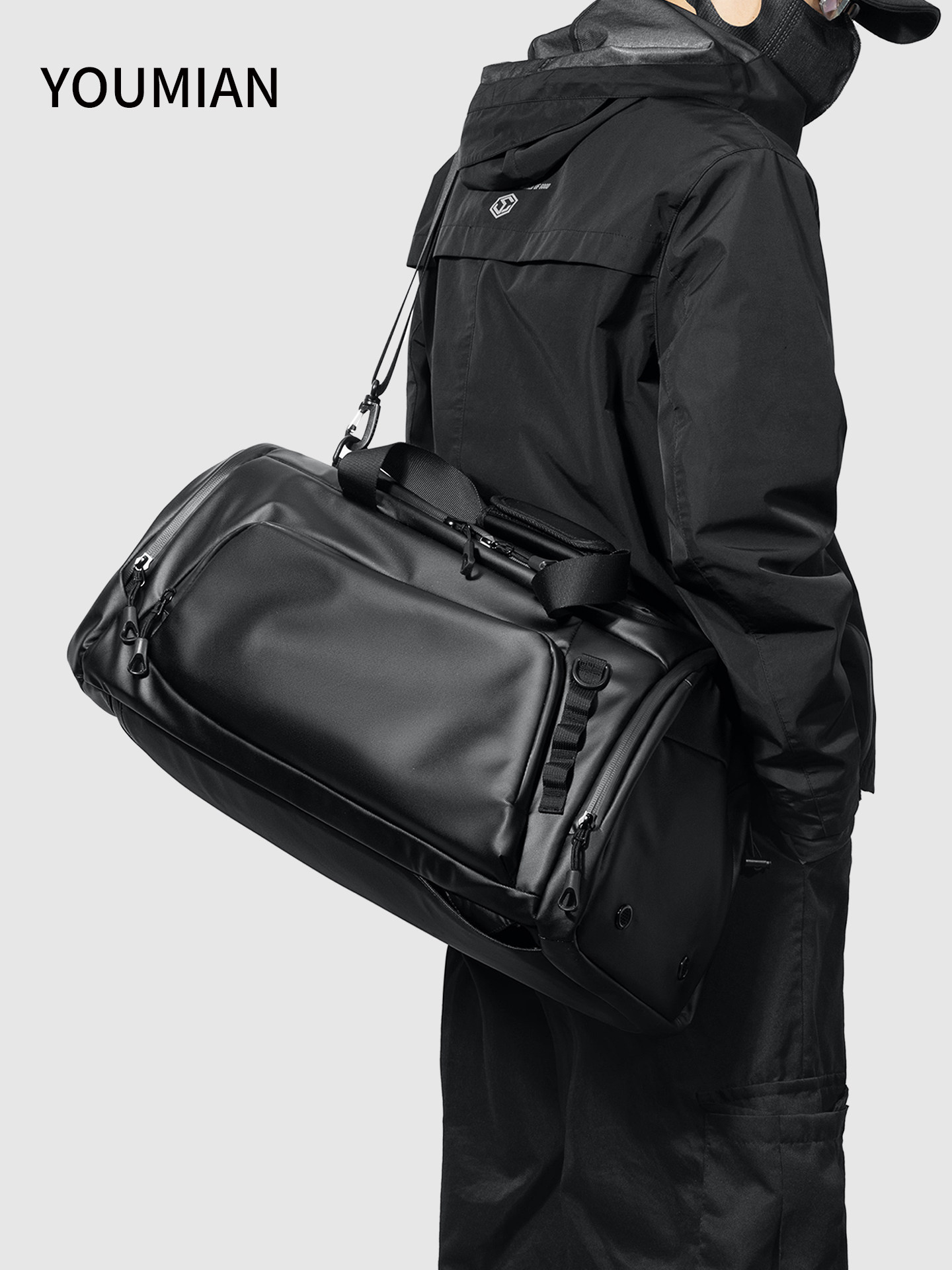 Large-Capacity Backpack Men's Backpack Outdoor Multi-Functional Computer Bag Dry and Wet Separation Sports Fitness Business Trip Travel Bag