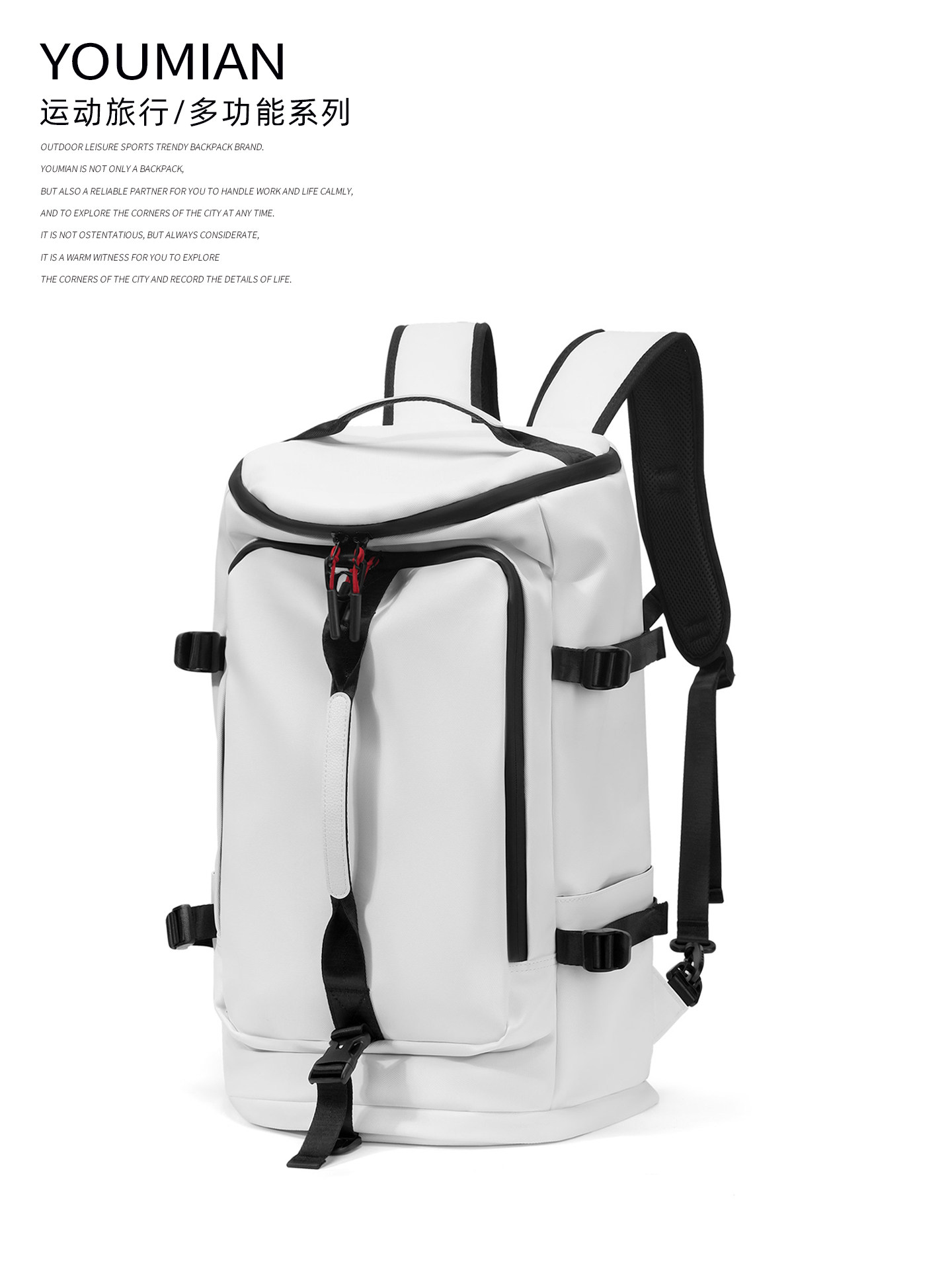 Sports Backpack Men's Outdoor Multi-Functional Backpack Mountaineering Travel Computer Bag Large Capacity Hiking Travel Fitness Bag