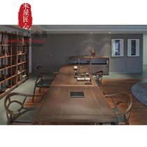 New Chinese Solid Wood Xuanguan Cabinet Xuanguan Table Modern Clubhouse-Style Board Room Dining Side Cabinet Decorated Cabinet Furniture Custom