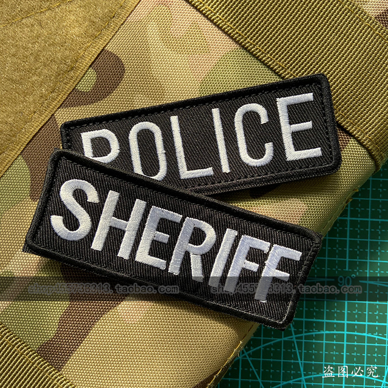 Tactical Badge Embroidery Magic Sticker Chapter English Identity Recognition Chapter DIY Diligence Bag Badge 8X3CM Bstick