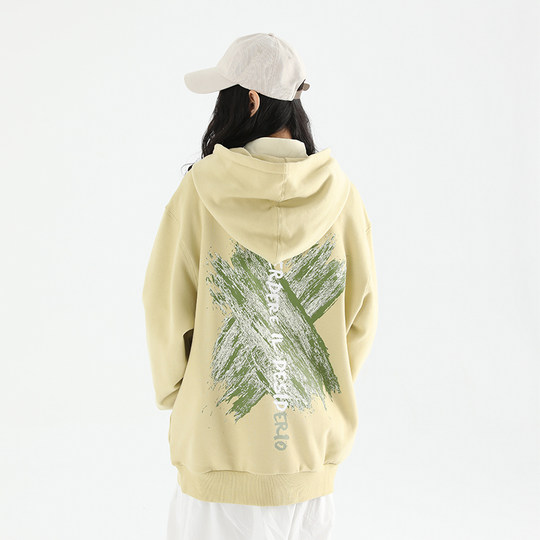 PCMY Liu Yaowen's same autumn and winter trendy brand sweatshirt ins paint coat couple loose casual hip-hop hoodie