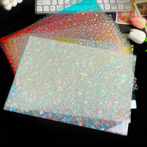 DIY goo card base transparent laser halo plastic sheet idol card photo decoration material can be cut arbitrarily