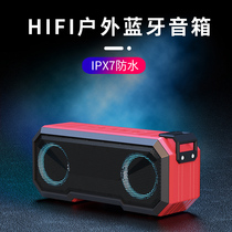 New wireless Bluetooth speaker subwoofer hifi mini portable outdoor Three-proof riding mobile phone computer car small audio collection Alipay dual speaker shop dedicated small audio