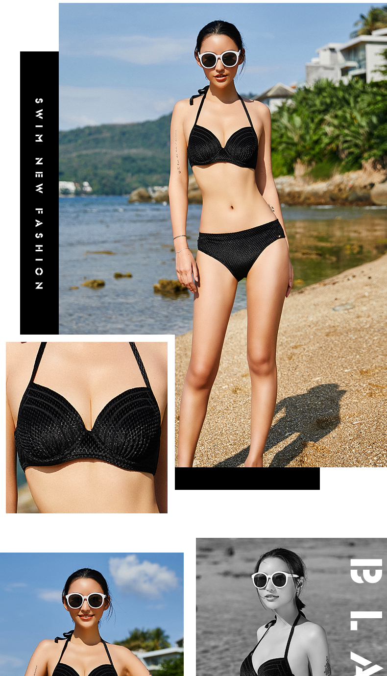 361 độ chia hai mảnh gợi cảm thongs kết hợp với nhau kỳ nghỉ bên bờ biển nhanh chóng làm khô thoải mái áo tắm bikini - Bikinis áo tắm biển đẹp