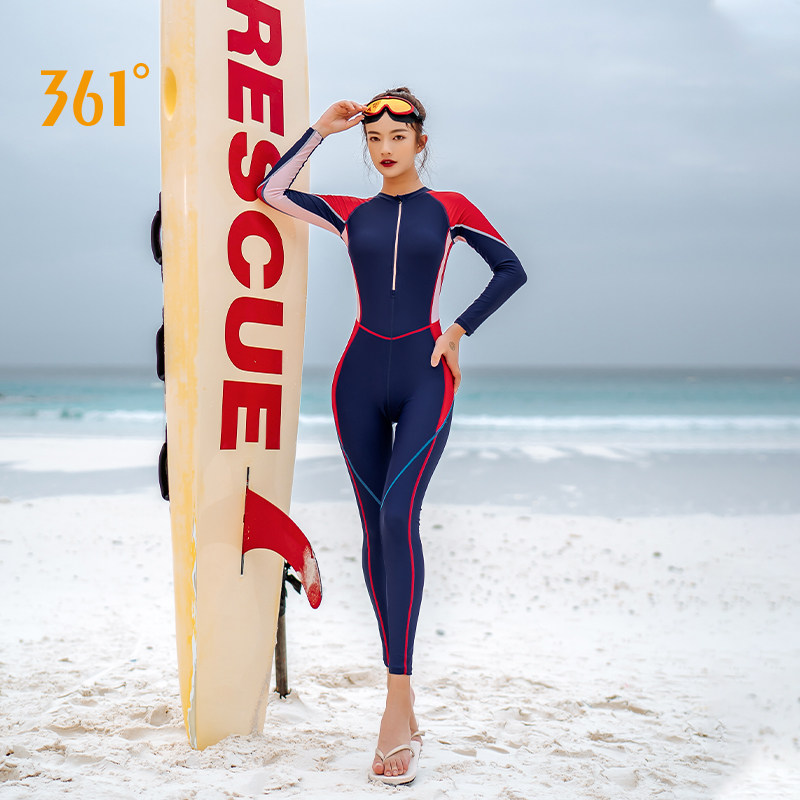 361 Degrees Swimwear Women's Bubble Spa Conserved With Long Sleeves Professional Sports Floating Diving Surf Jellyfish Dress