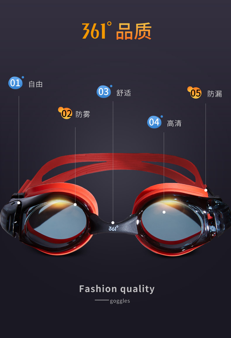 Kính bơi cho trẻ em 361 độ Cậu bé chuyên nghiệp HD chống nước chống sương mù thiết bị cô gái kính bơi đặt mũ bơi - Goggles kính bơi cho bé