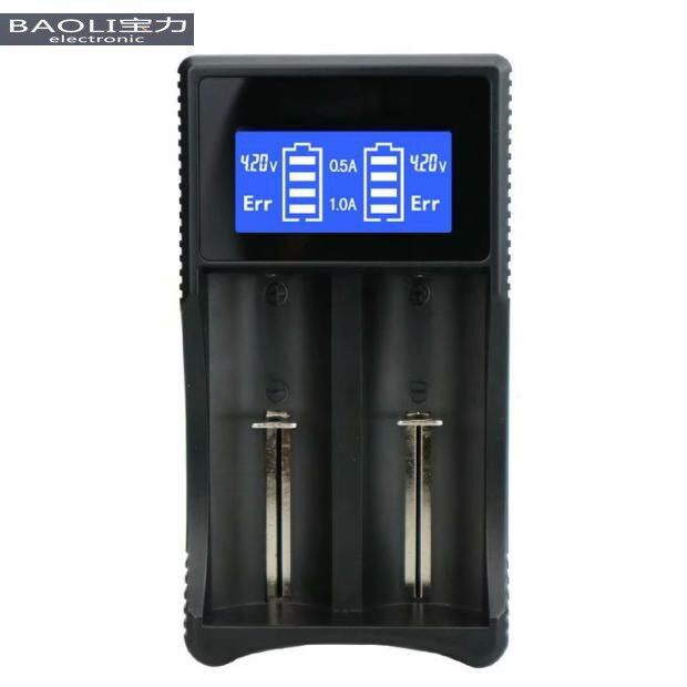 LCD charging display 14500 16340 18650 10440 1 2V 3 6V charger USB double slot