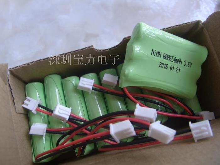 Cordless phone rechargeable battery 3 6V 650mah size 7 AAA rechargeable battery pack with interface