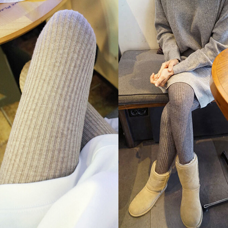 Fashion maternity leggings autumn and winter new style to wear plus velvet thick socks bare leg artifact belly stockings tights tights tide