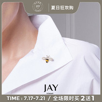 Bee decoration suit collar pin Female collar buckle anti-slip brooch buckle Summer invisible shirt collar pin buckle pin accessories