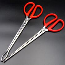 Garbage tongs extended opening stainless steel fetcher garbage clip toilet multi-purpose crab sea tools for agricultural use