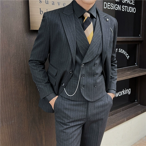 Комплект, платье, пиджак классического кроя, облегающий крой, 3 предмета