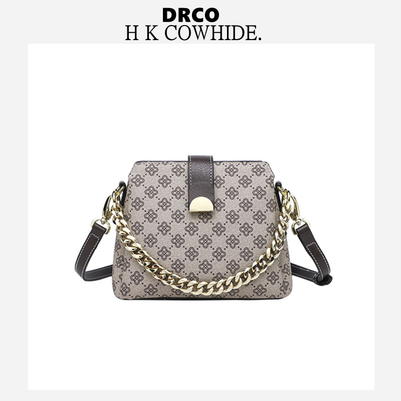 France DRCO genuine leather bucket bag 2021 new wave big card luxury single shoulder inclined satchel bag with large capacity bag