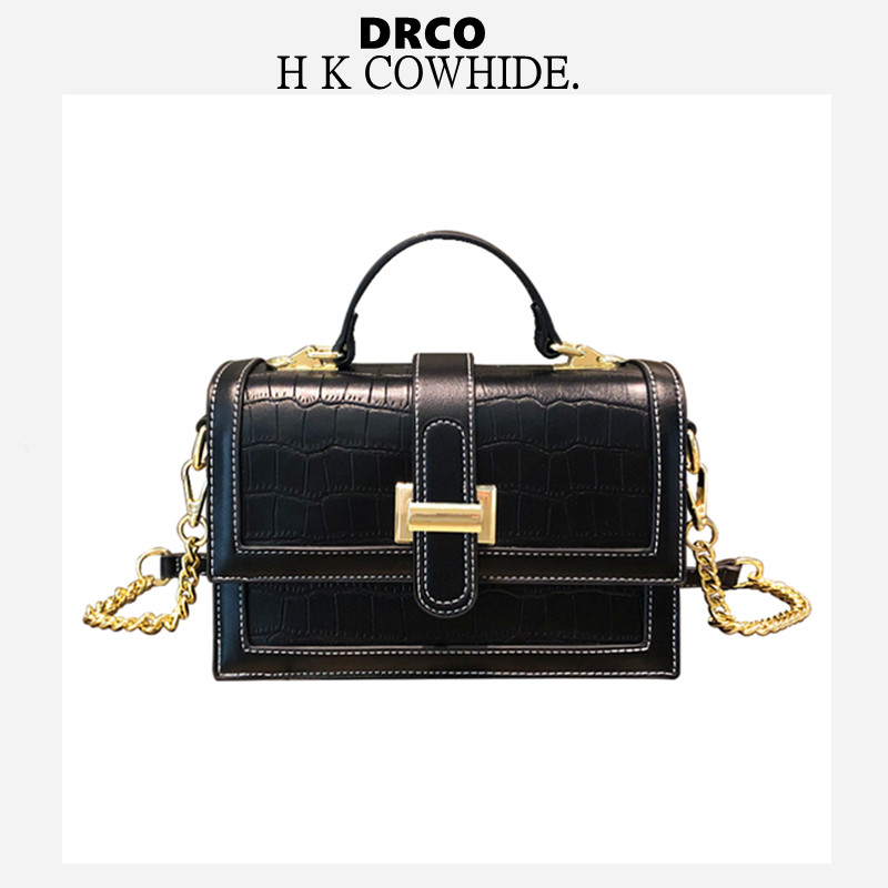 French DRCO handbag women's brand summer leather bag 2021 new small square bag chain shoulder Messenger bag