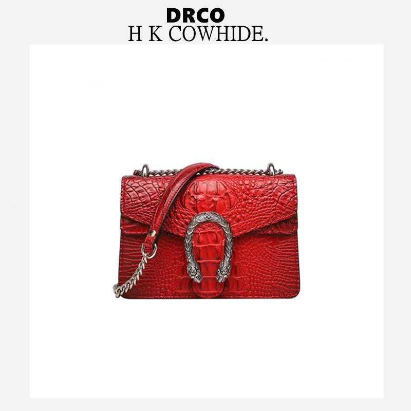 French DRCO bag 2021 new summer slung shoulder bag Dionysian bag leather premium chain small square bag