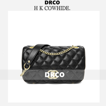 French DRCO bag women 2021 New light luxury brand brand small fragrant wind diamond grid chain bag leather shoulder shoulder bag