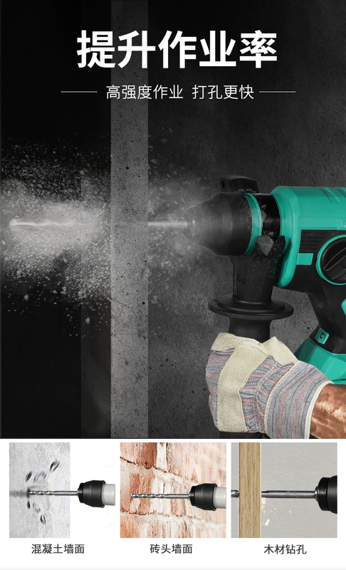 Mũi khoan búa điện tác động Dayi khoan bê tông 6mm tay cầm vuông 4 hố đầu tròn xuyên tường Mũi khoan tay cầm tròn 8mm máy khoan pin hitachi