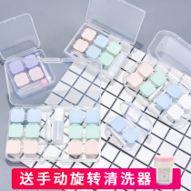 Contact lens box ins portable small and cute multiple packs Japanese eye-shaped storage companion contact lens box multiple pairs