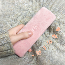 (warm hand feel) velvet glasses case ins teenage girl portable anti-pressure retro art minimalist goggles eye case